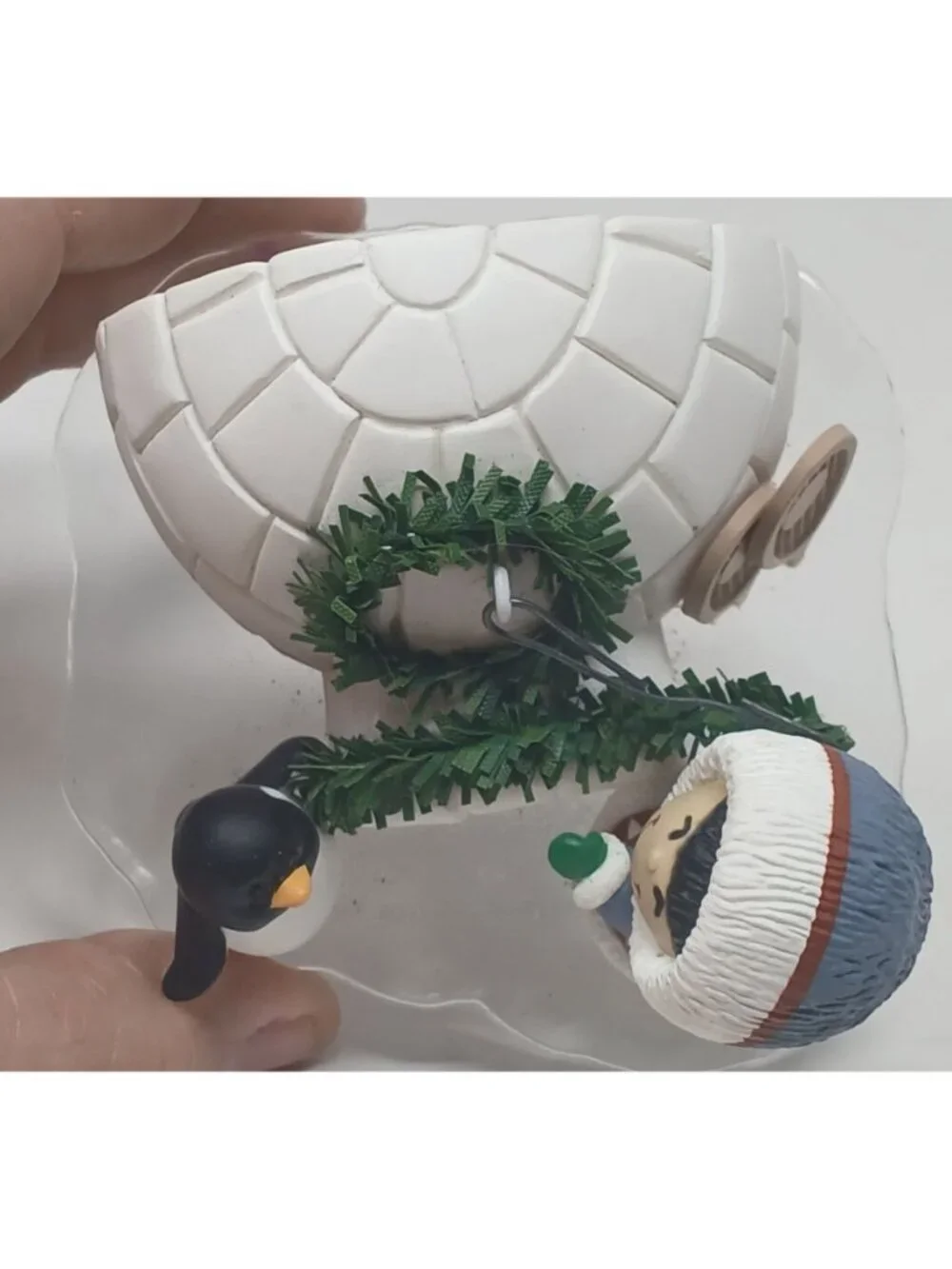 Hallmark  Ornament Frosty Friends 1993 Anniversary Ed Igloo Penguin Puppy #D-9